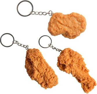Chicken Nugget, Wing and Leg Keychain